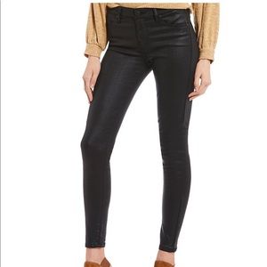 Black coated skinny jeans